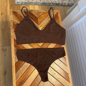 SKIMS Soft Smoothing Seamless Bralette and Thong Set